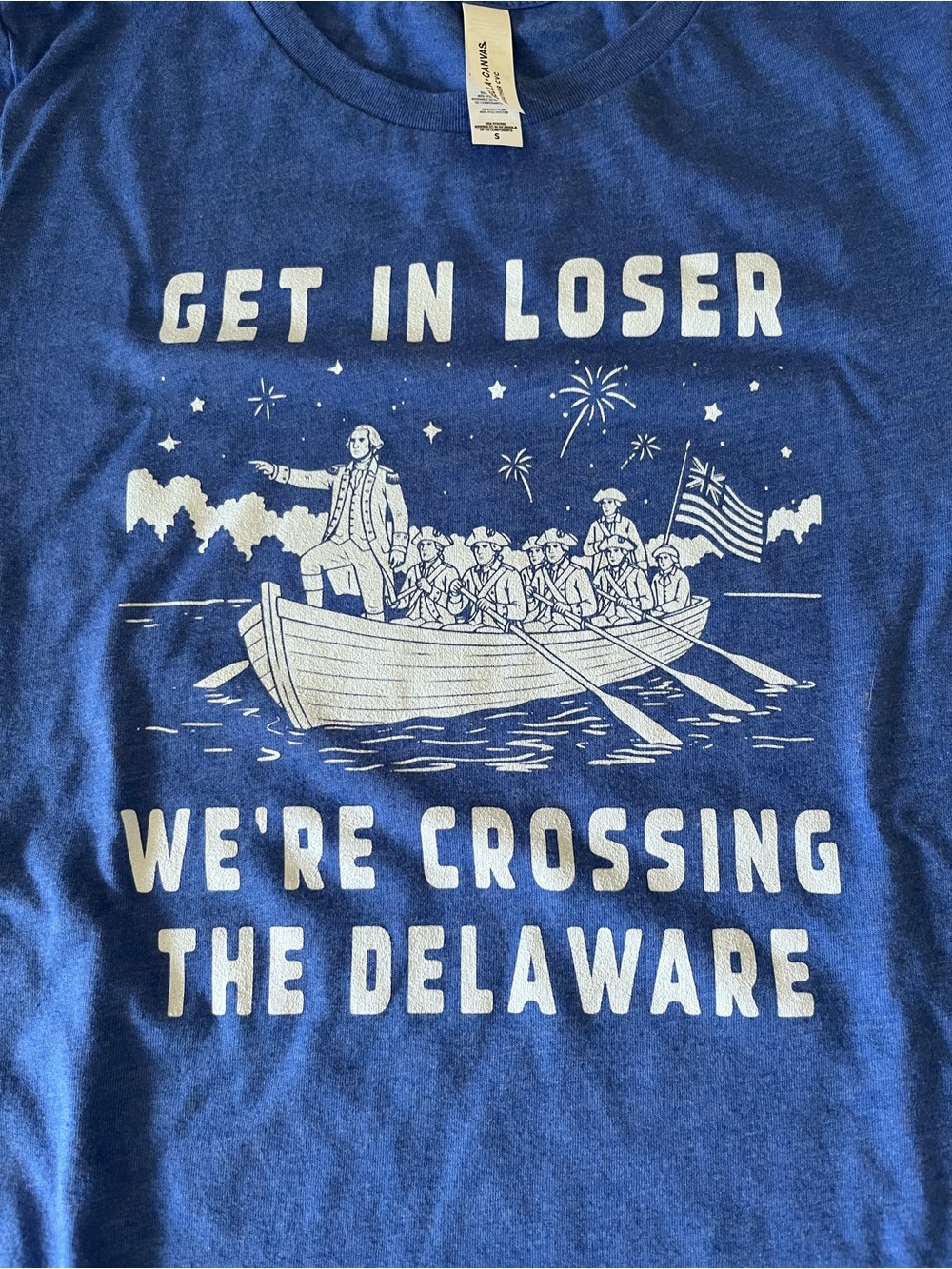 Bella Canvas Blue Heather Fourth of July tshirt